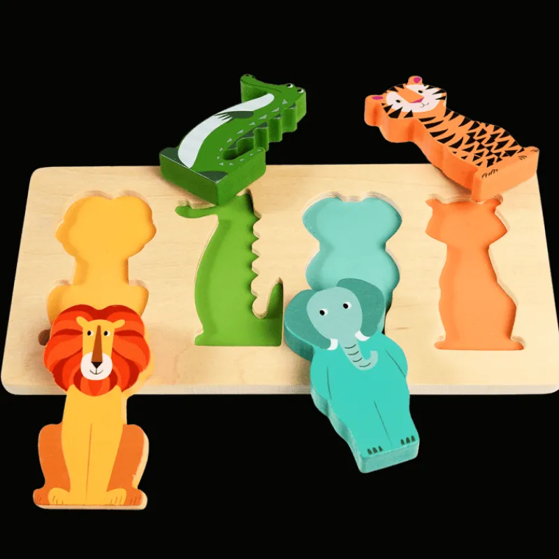 Rex London Wooden puzzle - Colourful Creatures Best