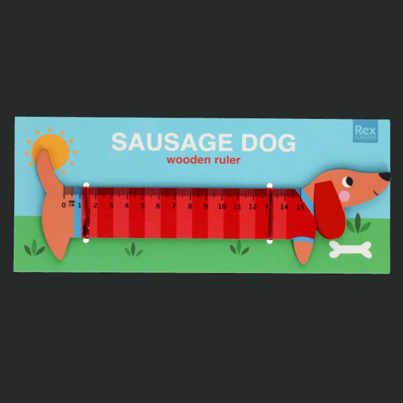 Rex London Wooden ruler - Sausage Dog Sale