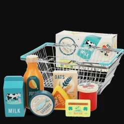 Rex London Wooden shopping playset with basket Clearance