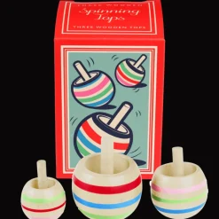 Rex London Wooden spinning tops (set of 3) Outlet