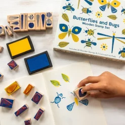 Rex London Wooden stamp set - Butterflies and Bugs Outlet