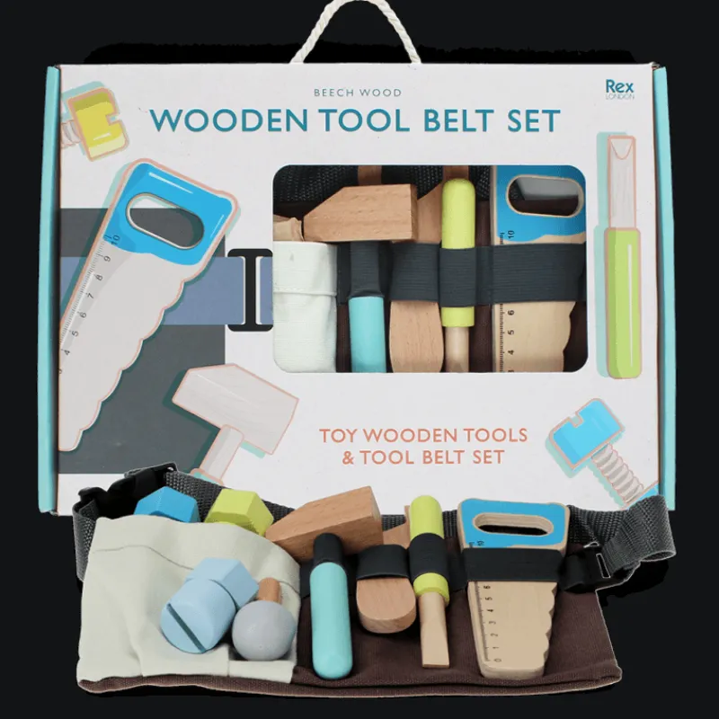 Rex London Wooden tools and tool belt playset Online