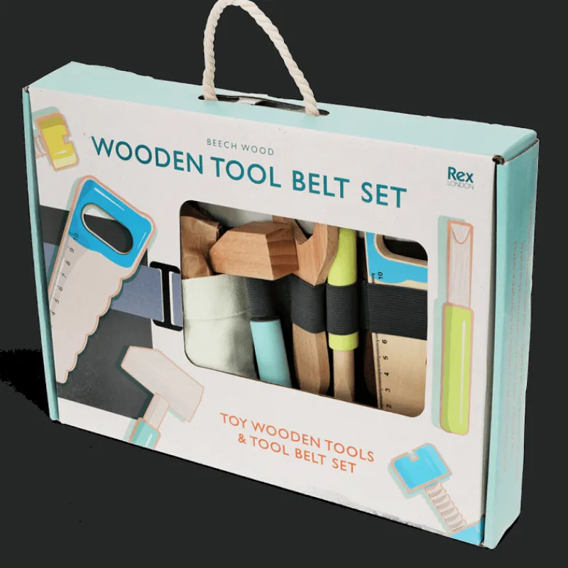 Rex London Wooden tools and tool belt playset Online