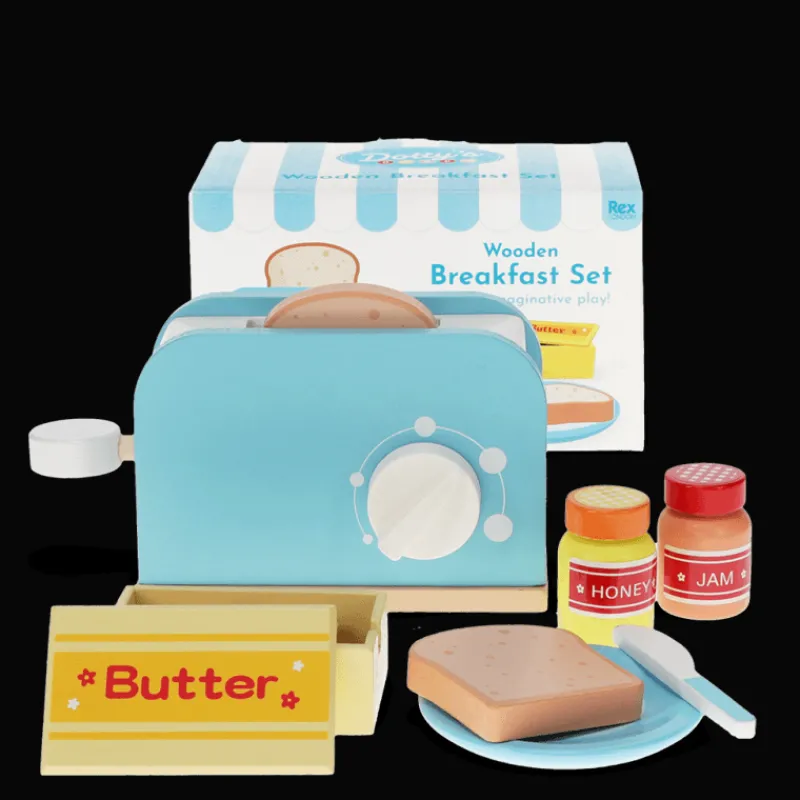 Rex London Wooden toy toaster playset Discount