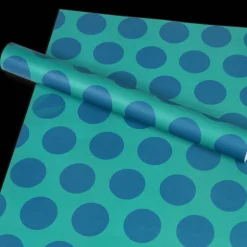 Rex London Wrapping paper (5 sheets) - Blue spot on turquoise Discount