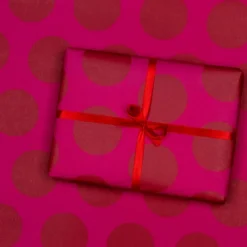 Rex London Wrapping paper (5 sheets) - Spotlight red on pink New